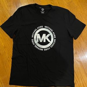 NWT MICHAEL KORS AUTHENTIC MEN'S BLACK LOUNGEWEAR SHORT SLEEVE T-SHIRT Sz L